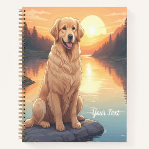 Golden Retriever am See Notizblock