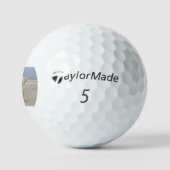 Golden Retriever am Strand Golfball (Logo)