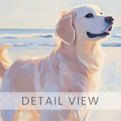 Golden Retriever am Strand Kunst-Prinz Poster