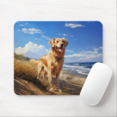 Golden Retriever am Strand Mousepad (Mit Mouse)