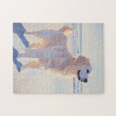 Golden Retriever am Strand Puzzle (Horizontal)