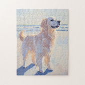 Golden Retriever am Strand Puzzle (Vertikal)