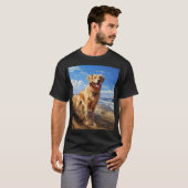 Golden Retriever am Strand T-Shirt (Vorne ganz)