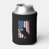 Golden Retriever American Flag Silhouette Dosenkühler (Kanne Vorderseite)