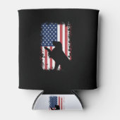 Golden Retriever American Flag Silhouette Dosenkühler (Vorderseite)