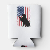 Golden Retriever American Flag Silhouette Dosenkühler (Rückseite)
