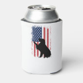 Golden Retriever American Flag Silhouette Dosenkühler (Kanne Rückseite)