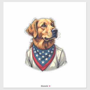 Golden Retriever Americana Vintage graviertes T-Sh Aufkleber