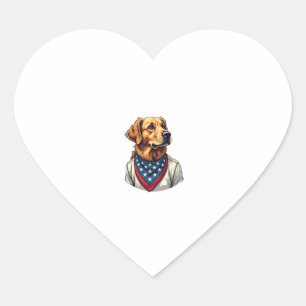 Golden Retriever Americana Vintage graviertes T-Sh Herz-Aufkleber