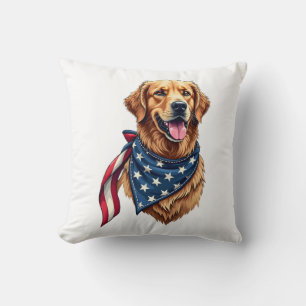 Golden Retriever Americana Vintage graviertes T-Sh Kissen