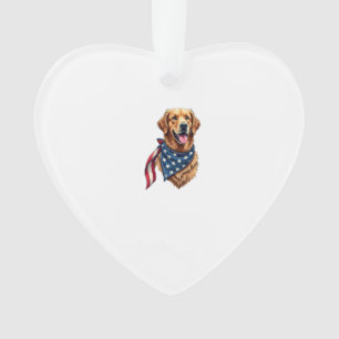 Golden Retriever Americana Vintage graviertes T-Sh Ornament