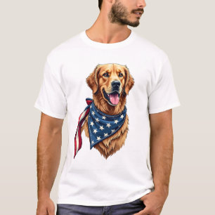 Golden Retriever Americana Vintage graviertes T-Sh T-Shirt
