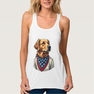 Golden Retriever Americana Vintage graviertes T-Sh Tank Top
