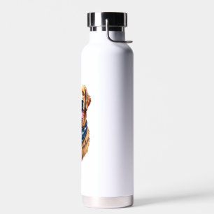 Golden Retriever Americana Vintage graviertes T-Sh Trinkflasche