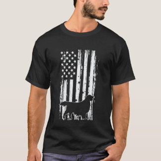 Golden Retriever Amerikanische Flagge T-Shirt