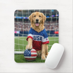 Golden Retriever Amerikanischer Fußballspieler Mousepad