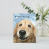 Golden Retriever, an den ich dachte Postkarte (Stehend Vorderseite)