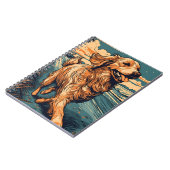 Golden Retriever an einem tropischen Strand bei So Notizblock (Linke Seite)