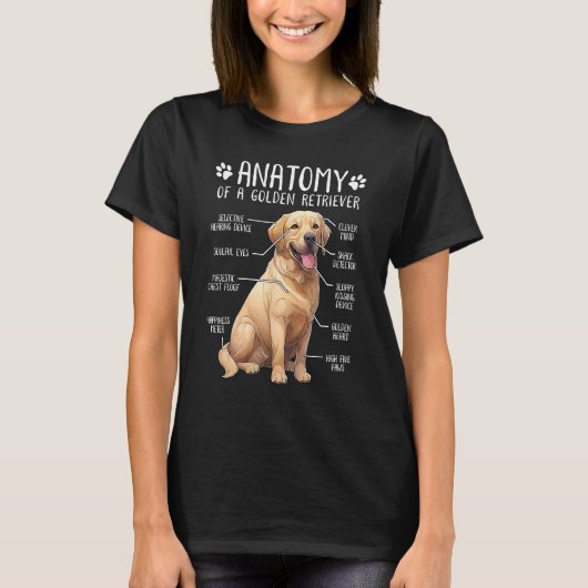 Golden Retriever Anatomy Dog  Owner T-Shirt (Vorderseite)