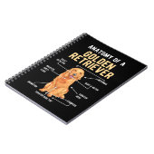 Golden Retriever Anatomy Funny Dog Notizblock (Linke Seite)