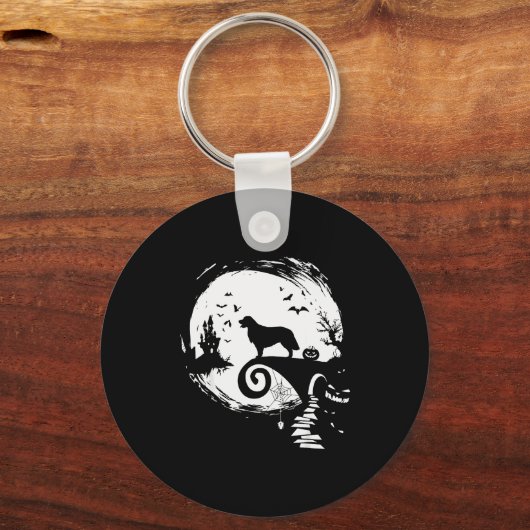 Golden Retriever And Moon Halloween Costume Dog Lo Schlüsselanhänger (Vorderseite)