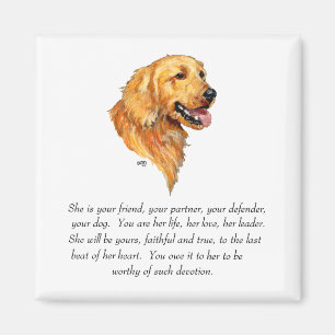Golden Retriever Andenken Magnet