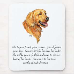 Golden Retriever Andenken Mousepad