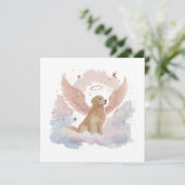 Golden Retriever Angel Card Dankeskarte (Stehend Vorderseite)
