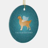 Golden Retriever Angel Dog - Memorial für Haustier Keramik Ornament (Rechts)