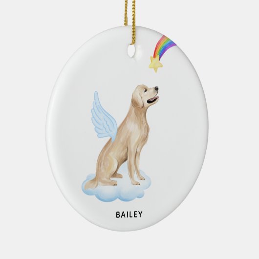 Golden Retriever Angel Dog Personalisiert Memorial Keramik Ornament (Rechts)