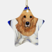 Golden Retriever Angel Keramik Ornament (Rechts)