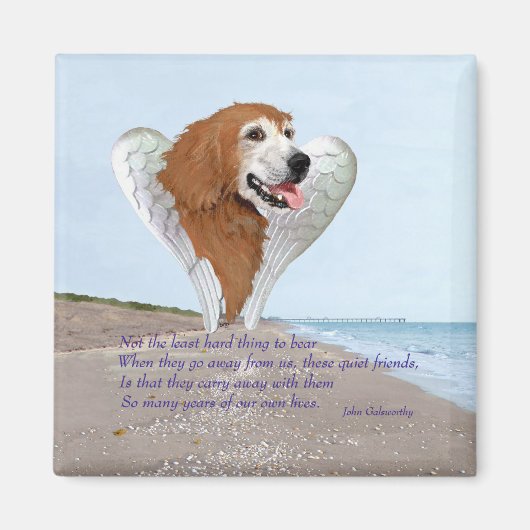Golden Retriever Angel Magnet (Vorne)
