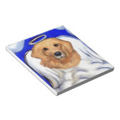 Golden Retriever Angel Notizblock (angewinkelt)