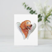 Golden Retriever Angel Postkarte (Stehend Vorderseite)