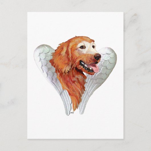 Golden Retriever Angel Postkarte (Vorderseite)