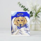 Golden Retriever Angel Postkarte (Stehend Vorderseite)