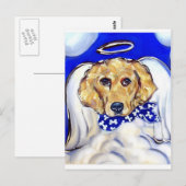 Golden Retriever Angel Postkarte (Vorne/Hinten)