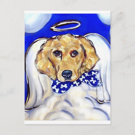 Golden Retriever Angel Postkarte (Vorderseite)