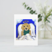 Golden Retriever Angel Postkarte (Stehend Vorderseite)