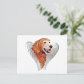 Golden Retriever Angel Postkarte (Stehend Vorderseite)