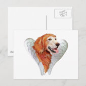 Golden Retriever Angel Postkarte (Vorne/Hinten)