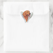 Golden Retriever Angel Quadratischer Aufkleber (Tasche)