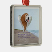 Golden Retriever Angel Silbernes Ornament (Rechts)