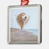 Golden Retriever Angel Silbernes Ornament (Links)