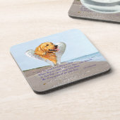 Golden Retriever Angel Untersetzer (Linke Seite)