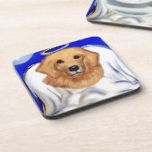 Golden Retriever Angel Untersetzer (Linke Seite)