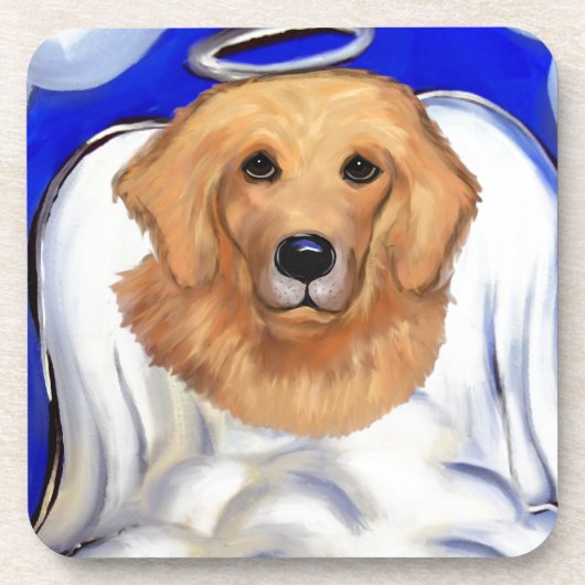 Golden Retriever Angel Untersetzer (Vorderseite)