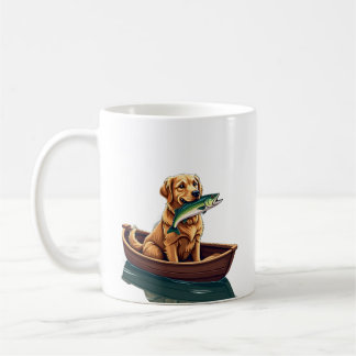 Golden Retriever Angeln Retro - Hund Angeln Hobby Kaffeetasse