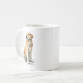 Golden Retriever Aquarell-Kunst Kaffeetasse (Vorderseite Links)
