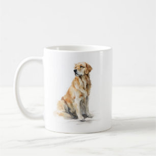 Golden Retriever Aquarell-Kunst Kaffeetasse